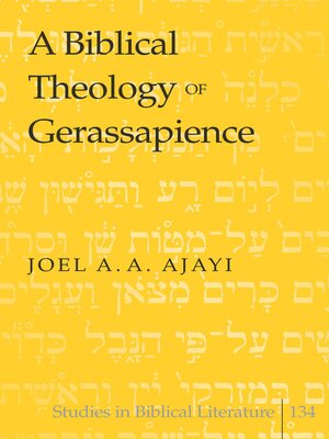 cover image of A Biblical Theology of Gerassapience
